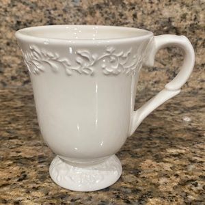 Harry & David floral embossed older style mug
